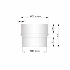 Erweiterung Rauchrohr Stahl Unlackiert, Eng-weit -Cafiro Geschäft 26 932grtfvecekomhh
