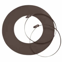 Rosette Mit Zwei Schellen Für Aluflexrohr, Braun