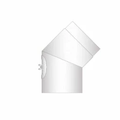 Rauchrohrbogen Stahl 45° Unlackiert Mit Tür