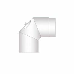 Rauchrohrbogen Stahl 2x 45° Unlackiert Mit Tür