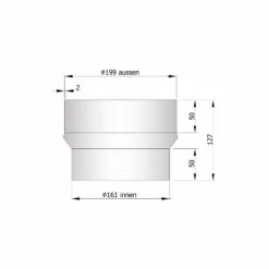 Erweiterung Rauchrohr Stahl Unlackiert, Eng-weit -Cafiro Geschäft 29 940tachewidprayu