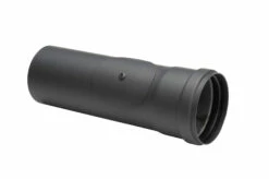 Pellet-Ofenrohr Stahl 250 Mm Schwarz Mit Prüföffnung