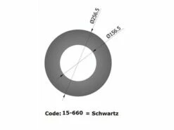 Deckenrosette Rauchrohr Stahl Randbreite 55 Mm Ø 150 Mm Schwarz, Flach -Cafiro Geschäft 3458 1