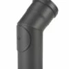 Pellet-Ofenrohrbogen Stahl 45° Schwarz Mit Putztür