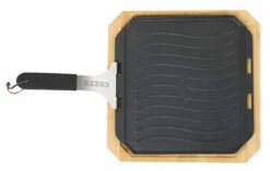 Cozze Gusseisenpfanne Mit Bambus Servierbrett, 33x33 Cm