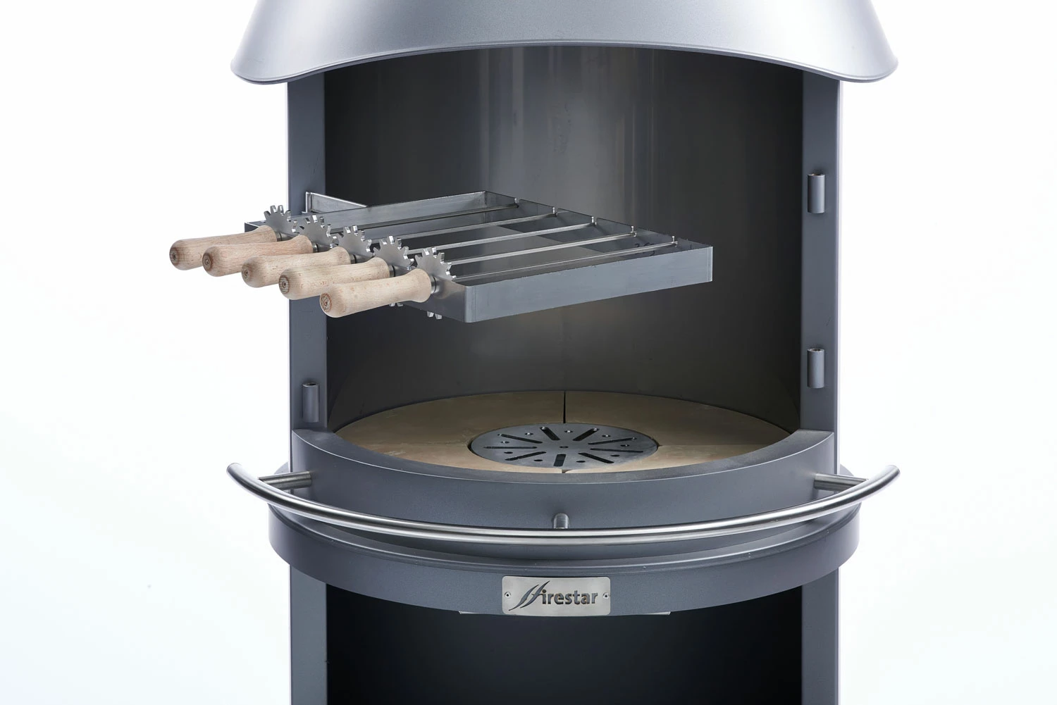 Grillspieß Edelstahl Mit Aufhängung Für Firestar Grillkamin 1 Grillspieß Edelstahl Mit Aufhängung Für Firestar Grillkamin