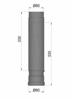 Teleskop-Pellet-Ofenrohr Stahl 500-800 Mm Schwarz -Cafiro Geschäft 5593 1