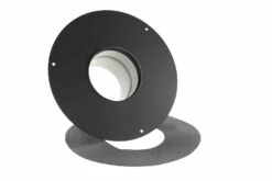 Wandrosette Mit Muffe Für Pellet-Ofenrohr Schwarz