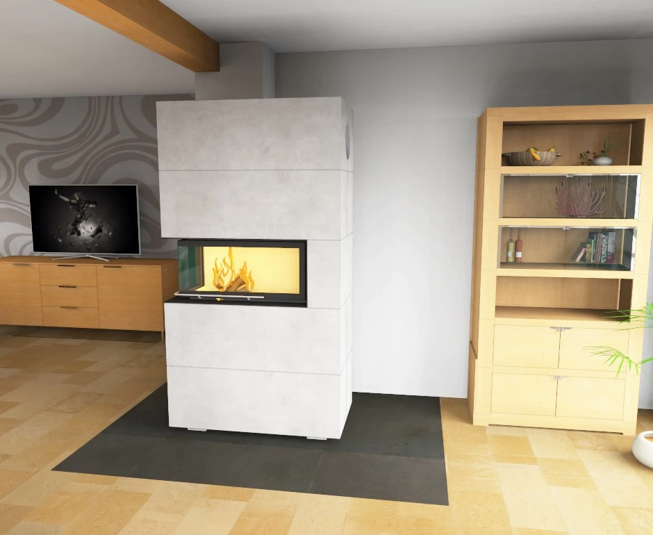 Kaminbausatz Brunner BSK 07 Architektur Kamin Eck Links Schiebetür Hoch, 10 KW 6 Kaminbausatz Brunner BSK 07 Architektur Kamin Eck Links Schiebetür Hoch, 10 KW – Bild 6