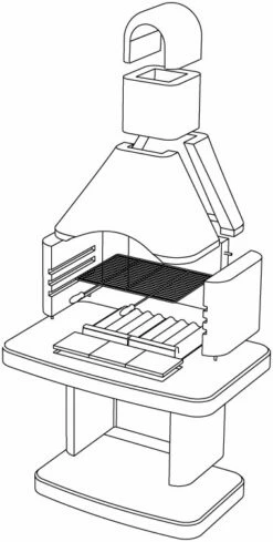 Grillkamin Wellfire SIESTA Braun Mit Betonhaube -Cafiro Geschäft 5755 3