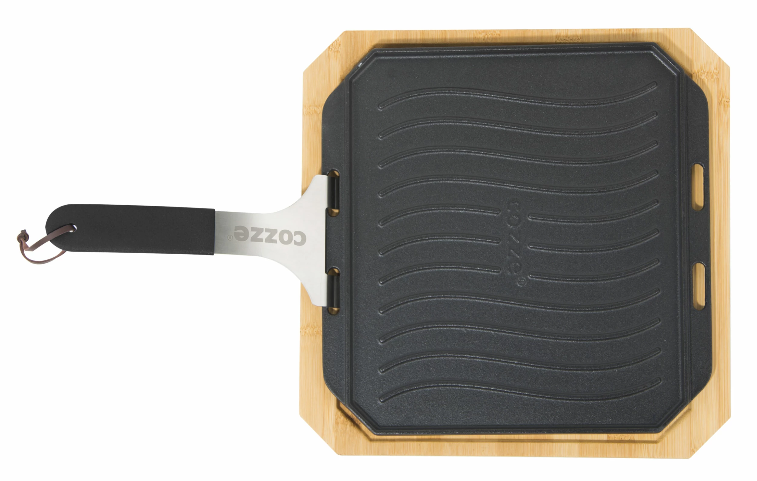 Cozze Gusseisenpfanne Mit Bambus Servierbrett, 33x33 Cm 3 Cozze Gusseisenpfanne Mit Bambus Servierbrett, 33x33 Cm – Bild 3