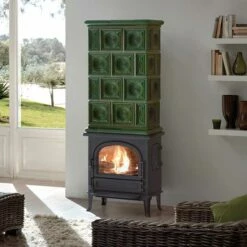 Kaminofen Leda ANTIGUA H Schwarz, 9 KW -Cafiro Geschäft 6658 26822f