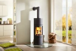 Kaminofen Wasserführend Leda NOVIA W Schwarz, 8 KW -Cafiro Geschäft 6661 1a24cb