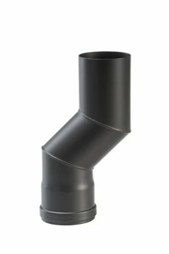 Versatzbogen Pelletrohr Stahl 60 Mm Ø 80 Mm Schwarz