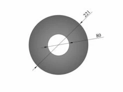 Wandrosette Pellet-Ofenrohr Randbreite 70 Mm Schwarz -Cafiro Geschäft 6757 1