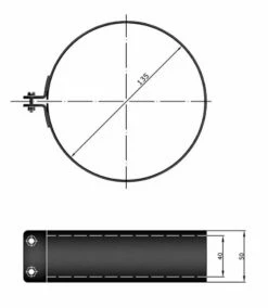 Rohrschelle Für Rauchrohr Stahl Schwarz Mit Dichtung -Cafiro Geschäft 6766 1