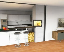 Kaminbausatz Brunner Systemkamin BSK 09 Eck Kamin Drehtür Aufsatzspeicher, 8 KW -Cafiro Geschäft 71114aac8c604159d4ca45901c78153b