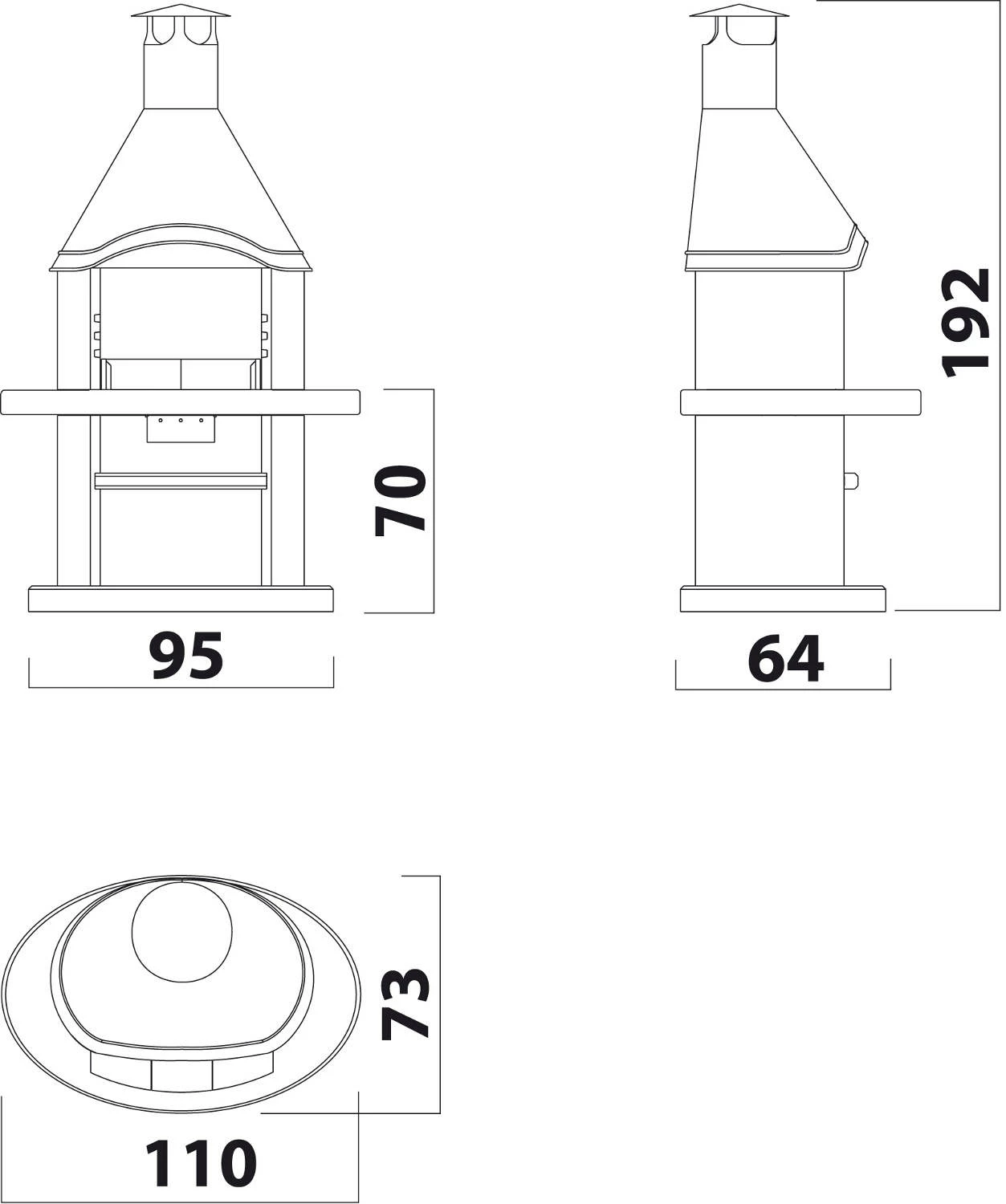 Grillkamin Wellfire DUNA COLORA Mit Edelstahlhaube 2 Grillkamin Wellfire DUNA COLORA Mit Edelstahlhaube – Bild 2