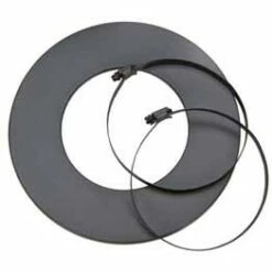 Rosette Mit Zwei Schellen Für Aluflexrohr, Grau