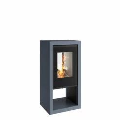 Kaminofen Spartherm AMBIENTE A8, 5,9 KW -Cafiro Geschäft ambiente a8 graublau feuer