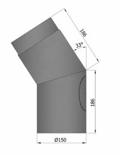 Rauchrohrbogen Stahl 33° Ø 150 Mm Hellgrau Mit Tür -Cafiro Geschäft b51f320f28c2e275e6d257fe60784fd9