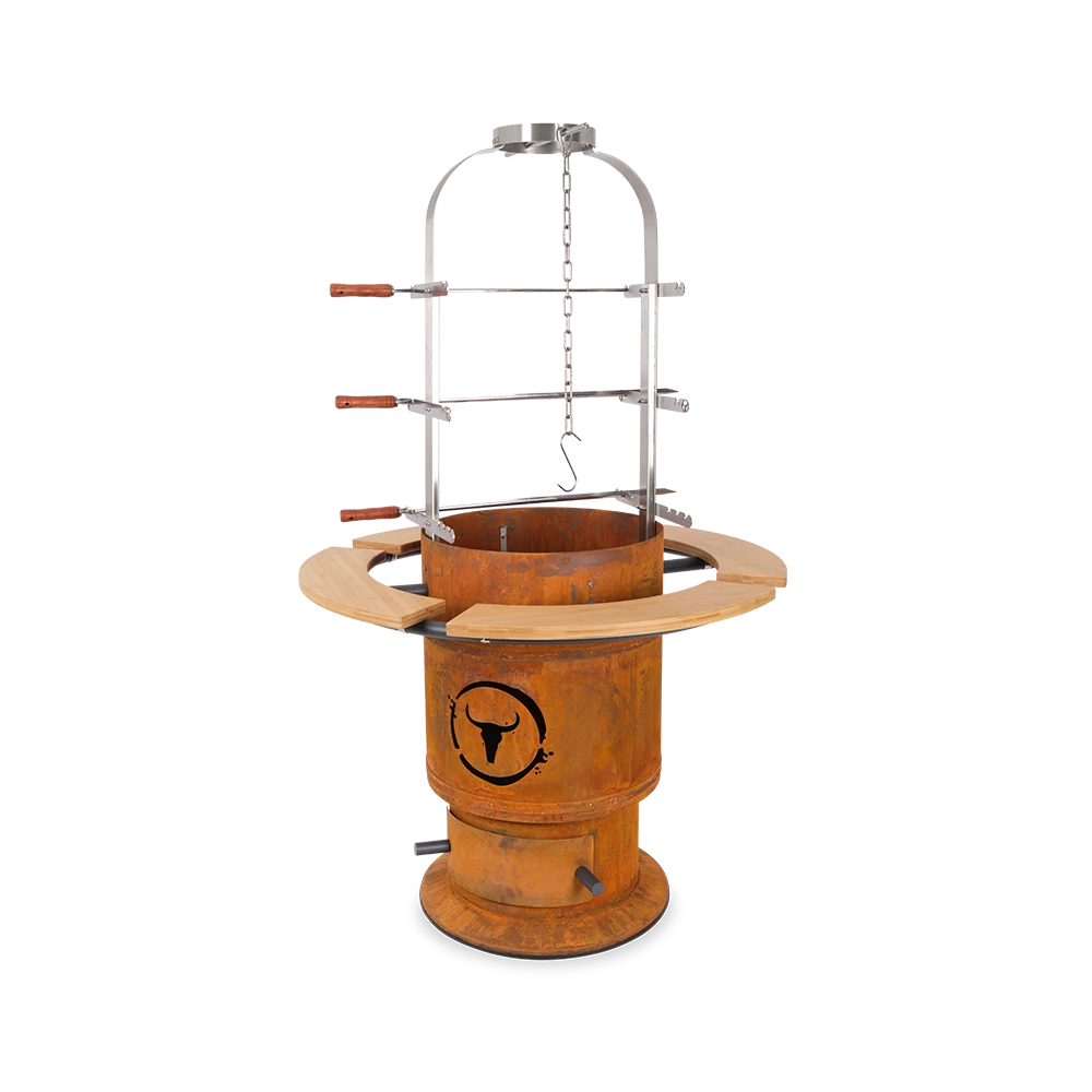 MOESTA-BBQ Bandit FirePlace Set Inkl. Ablagebrett Bambus Und Asado Grill 1 MOESTA-BBQ Bandit FirePlace Set Inkl. Ablagebrett Bambus Und Asado Grill