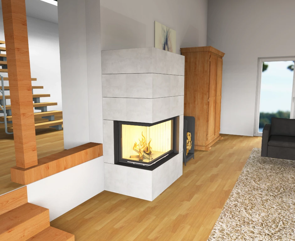 Kaminbausatz Brunner Systemkamin BSK 03 Eck Kamin Rechts Schiebetür, 12 KW 18 Kaminbausatz Brunner Systemkamin BSK 03 Eck Kamin Rechts Schiebetür, 12 KW – Bild 18