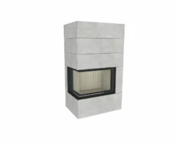 Kaminbausatz Brunner Systemkamin BSK 03 Eck Kamin Rechts Schiebetür, 12 KW
