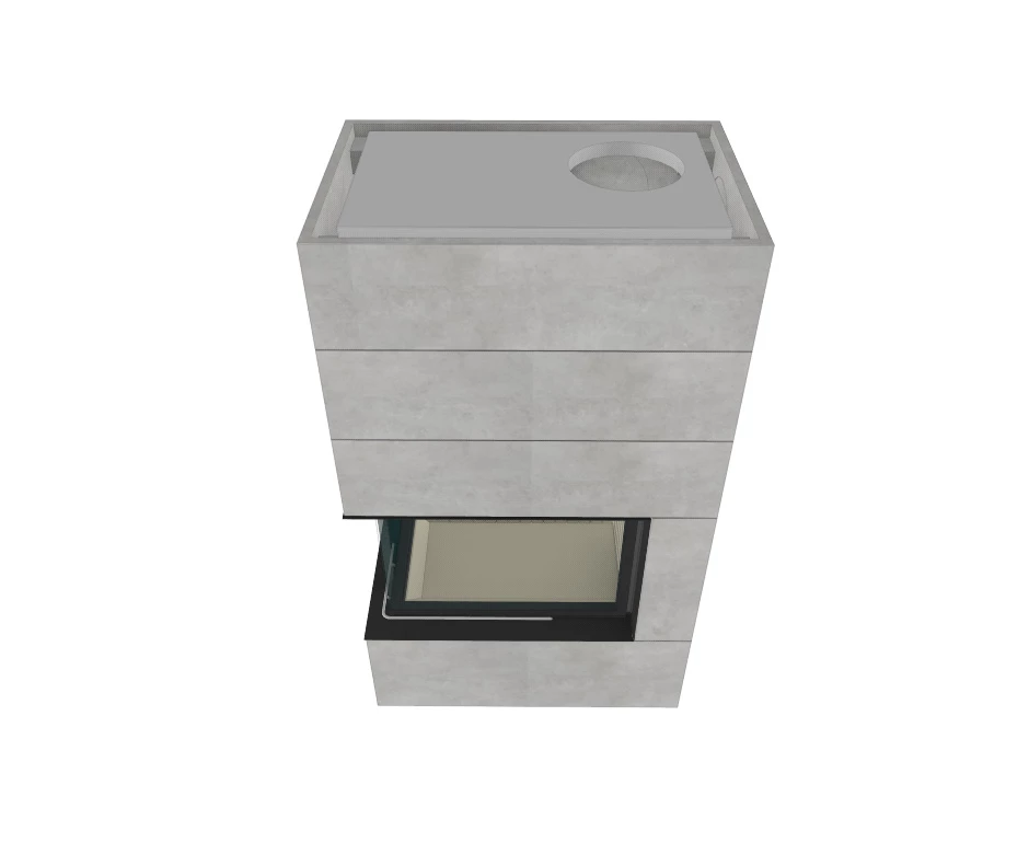 Kaminbausatz Brunner Systemkamin BSK 03 Eck Kamin Rechts Schiebetür, 12 KW 8 Kaminbausatz Brunner Systemkamin BSK 03 Eck Kamin Rechts Schiebetür, 12 KW – Bild 8