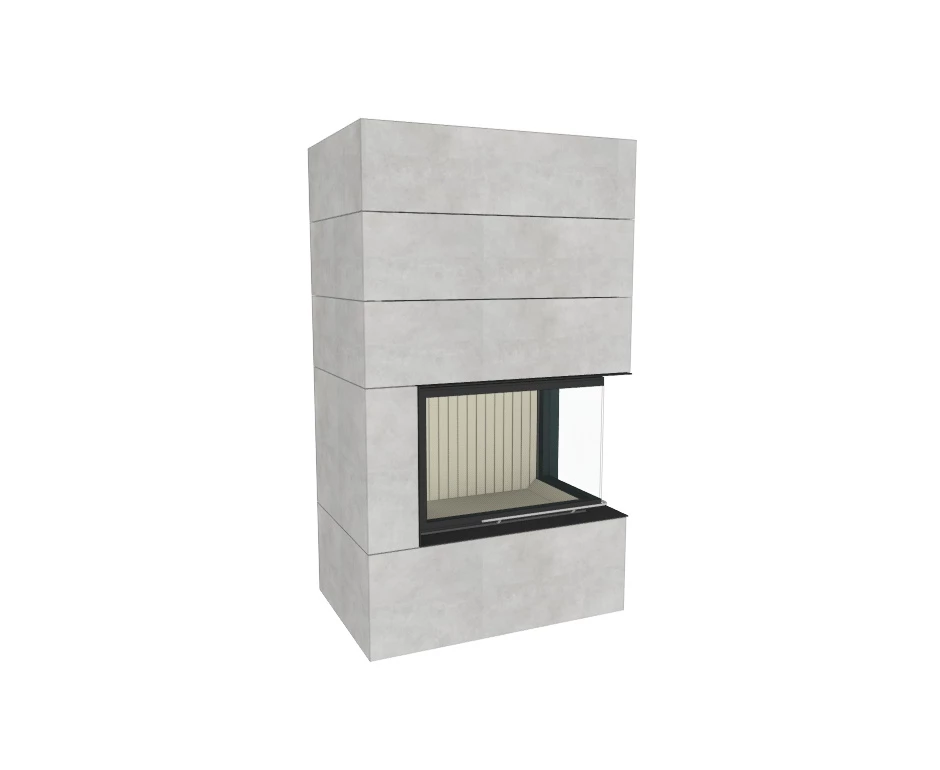 Kaminbausatz Brunner Systemkamin BSK 03 Eck Kamin Rechts Schiebetür, 12 KW 4 Kaminbausatz Brunner Systemkamin BSK 03 Eck Kamin Rechts Schiebetür, 12 KW – Bild 4