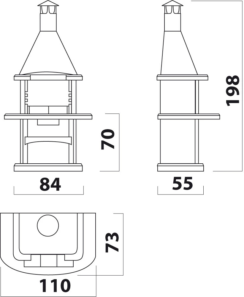 Grillkamin Wellfire ALEGRA Mit Edelstahlhaube 2 Grillkamin Wellfire ALEGRA Mit Edelstahlhaube – Bild 2