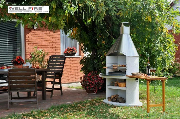 Grillkamin Wellfire DIORA Mit Edelstahlhaube 2 Grillkamin Wellfire DIORA Mit Edelstahlhaube – Bild 2