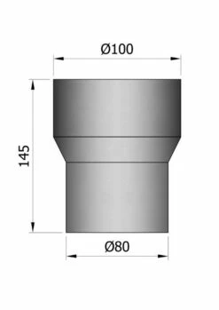 Steckverbinder, Reduzierung, Muffe-Muffe Für Pelletrohr Schwarz -Cafiro Geschäft ed564eee8ba187044eff0601b0aad191