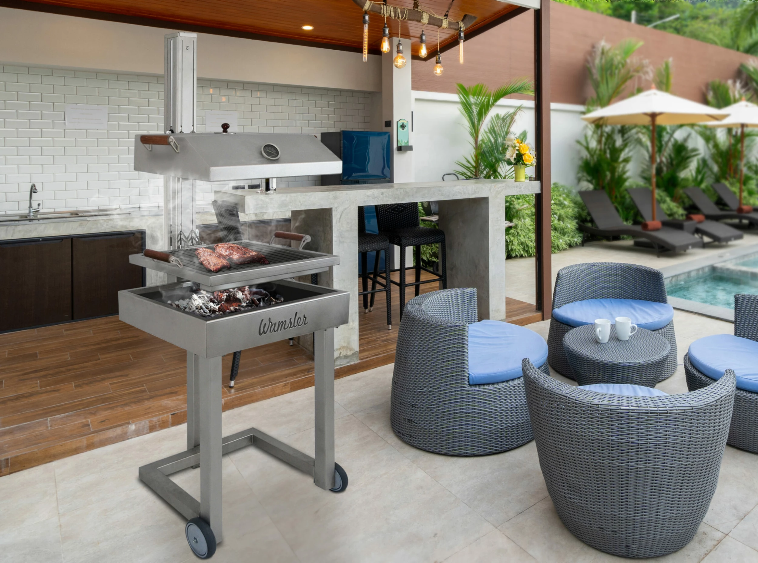 Edelstahlgrill Wamsler LIFTER DELUXE Mit Grillhaube 5 Edelstahlgrill Wamsler LIFTER DELUXE Mit Grillhaube – Bild 5