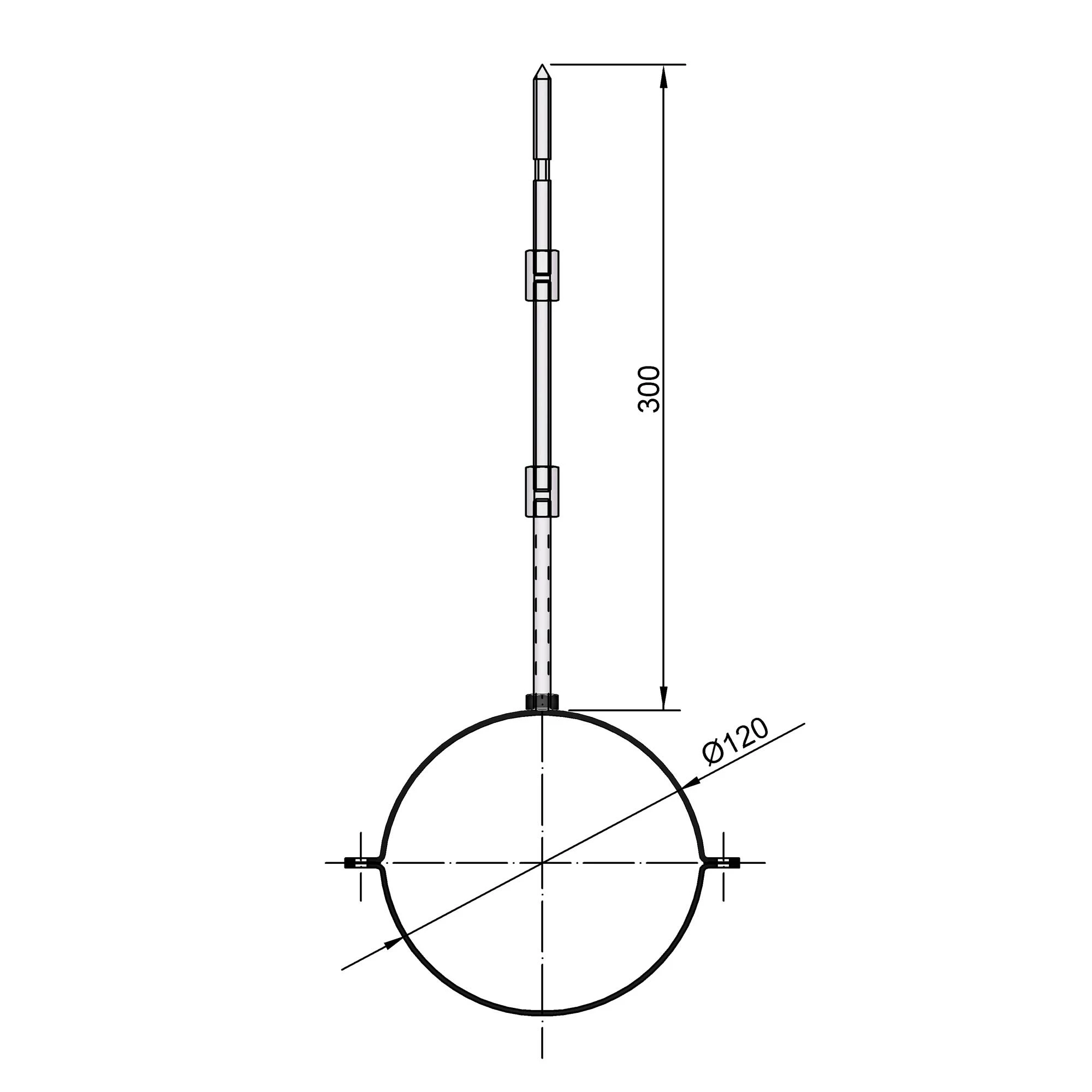 Halteschellen Set Für Rauchrohr Stahl Schwarz 2 Halteschellen Set Für Rauchrohr Stahl Schwarz – Bild 2