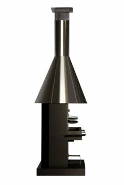 Grillkamin Edelstahl Firestar CUBE DESIGN -Cafiro Geschäft firestar cube schwarz seitlichjas 0330 1