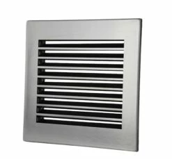 Kaltluftgitter Edelstahlblende Geschliffen