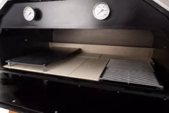 Der Merklinger 1200 Holzofen Standard -Cafiro Geschäft merklinger holzbackofen grill pizzaofen brotbackofen 1200 vorne tuere auf zoom 5 jpg