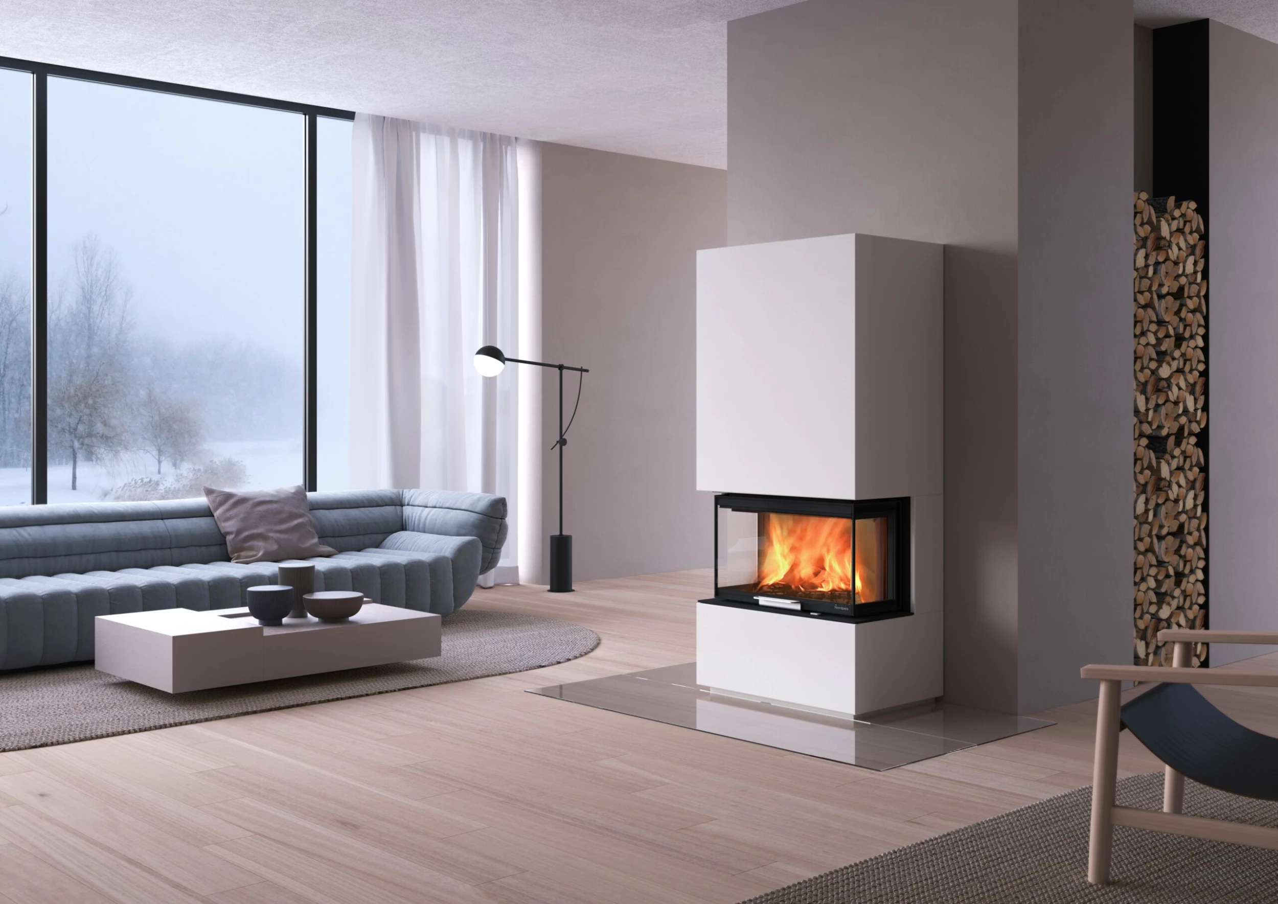 Kaminbausatz Nordpeis MONACO LOW BASE IR Super Max, 8 KW 5 Kaminbausatz Nordpeis MONACO LOW BASE IR Super Max, 8 KW – Bild 5