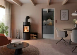 Kaminofen Spartherm PASSO XS, 5,9 KW -Cafiro Geschäft passo xs mit holzseitenfach rechts