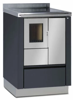 Holzherd Greithwald Tyrola TRA 60, 6 KW 9 Holzherd Greithwald Tyrola TRA 60, 6 KW -Cafiro Geschäft tra60 grau emalliert ms antikschwarz