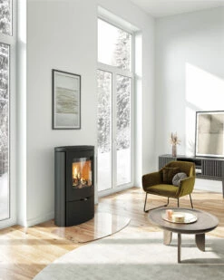 Kaminofen TermaTech TT80RL Schwarz, 5,5 KW -Cafiro Geschäft tt80rl