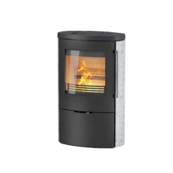 Kaminofen TermaTech TT80RLS Schwarz, 5,5 KW